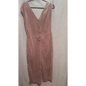 Anthropologie Cloth & Stone Women's XS Purple Wide Leg Crop Jumpsuit